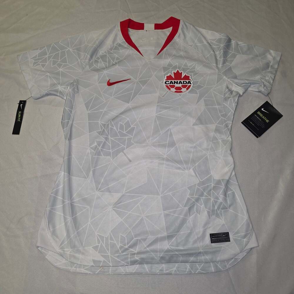 Nike Canada National Team 2020/21 Women's Away Stadium Soccer Jersey CU3743-100